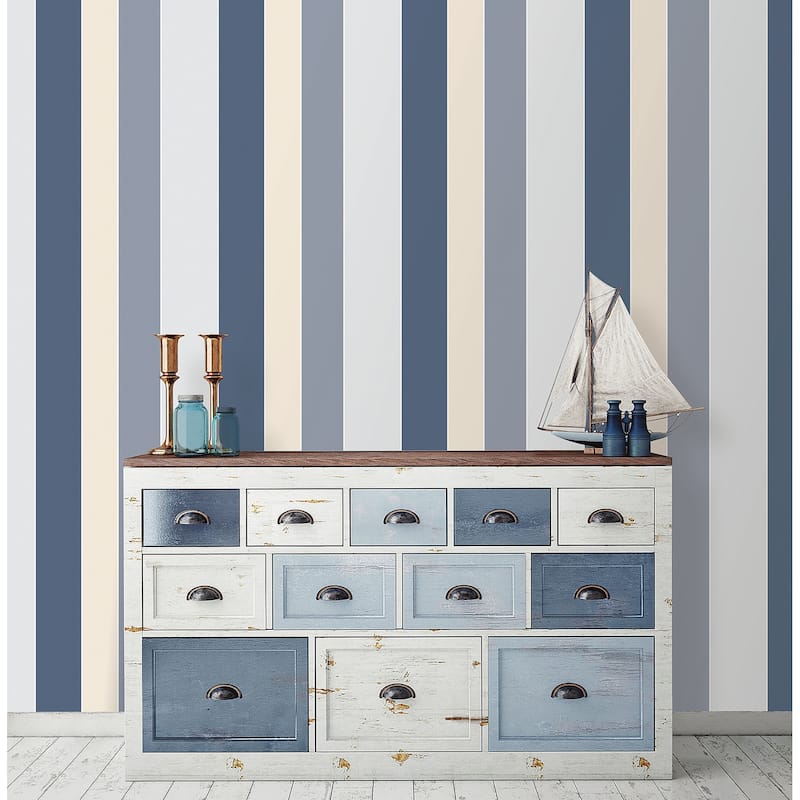 Galerie Wallcoverings Smart Stripes 2 Wide Stripe Vinyl on Non-Woven Matte Wallpaper Roll