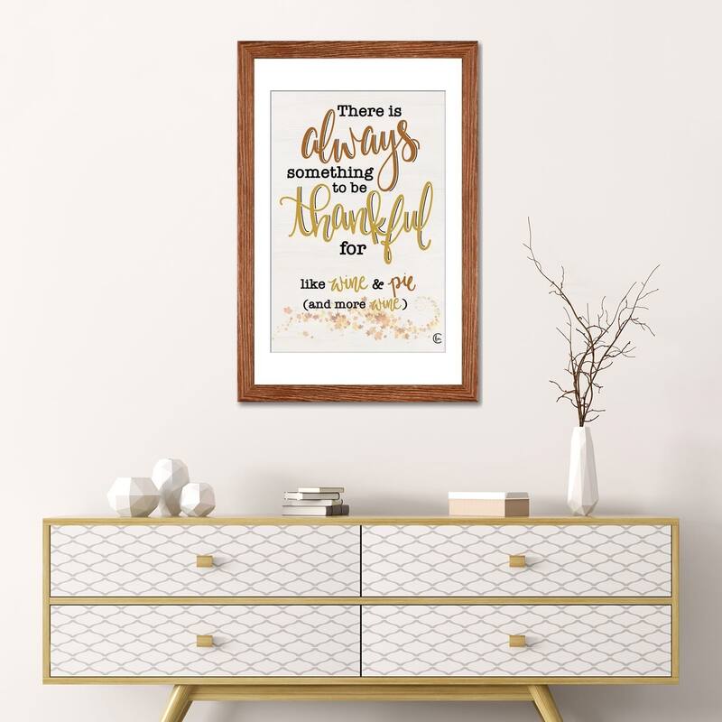 iCanvas "Thankful For Wine And Pie" by Fearfully Made Creations