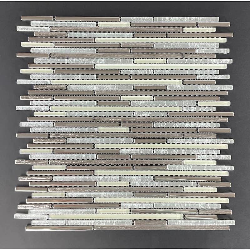 Glass Linear Wall Mosaic Tiles