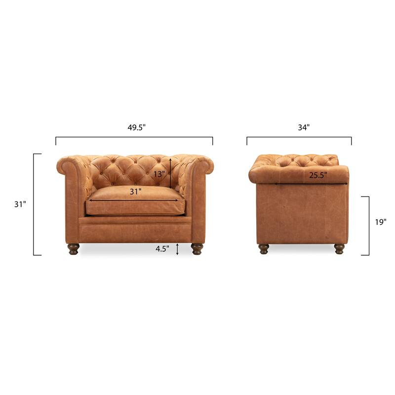 Poly & Bark Lyon Lounge Chair (Set of 2) - Genuine Italian Leather