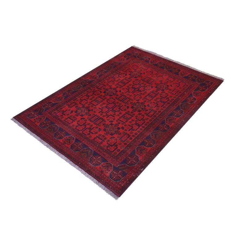 Vintage Biljik Khal Mohammadi Parker Red/Blue Rug - 4'10'' x 6'3''