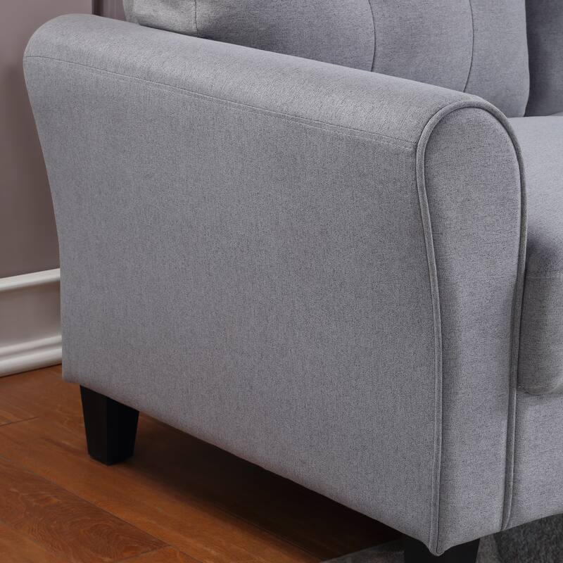 3-Seater Linen Upholstered Sofa with Durable Frame and Comfortable Foam Cushions