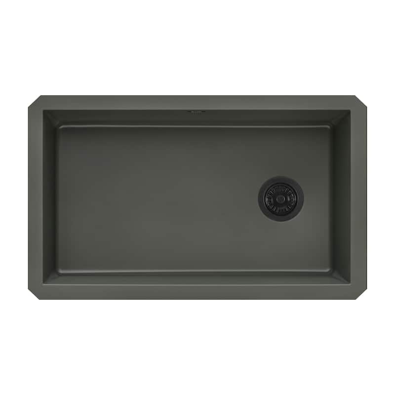 Ruvati 32 x 19 inch Undermount Granite Composite Kitchen Sink - Juniper Green - RVG2033RN