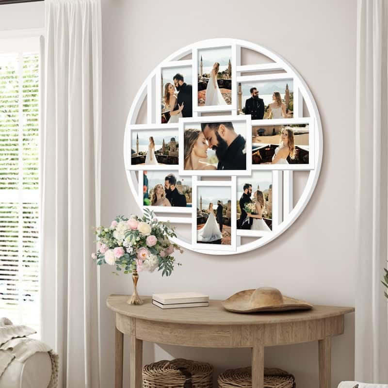 HELLO LAURA 9 Openings Collage Picture Frame Black Family Pictures Wall Decor