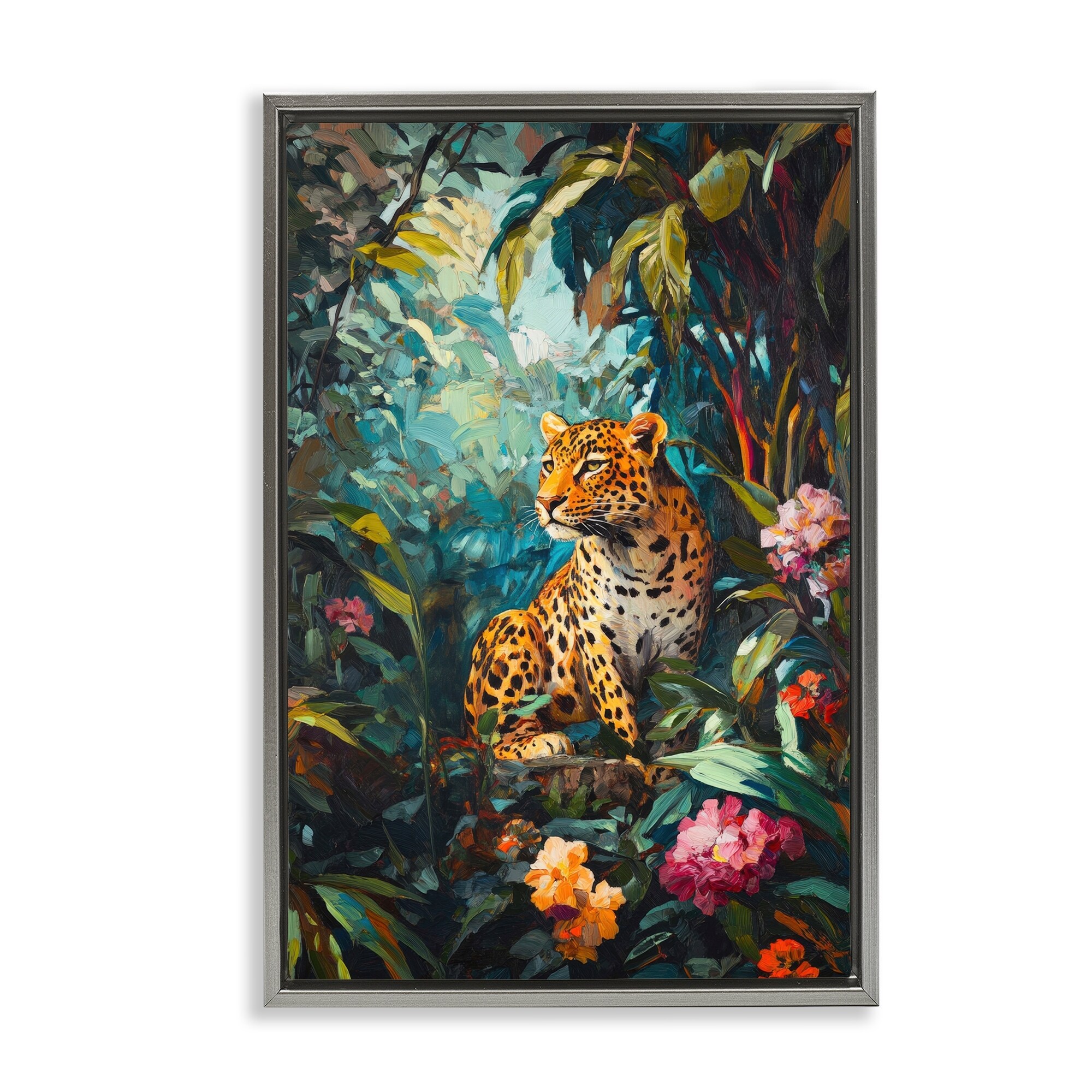 Stupell Wild Side Jungle Cheetah Framed Floater Canvas Wall Art Design By Petal Prints Design