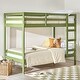 preview thumbnail 11 of 12, Transitional Style Modern Simple Solid Wood Twin Over Twin Bunk Bed,