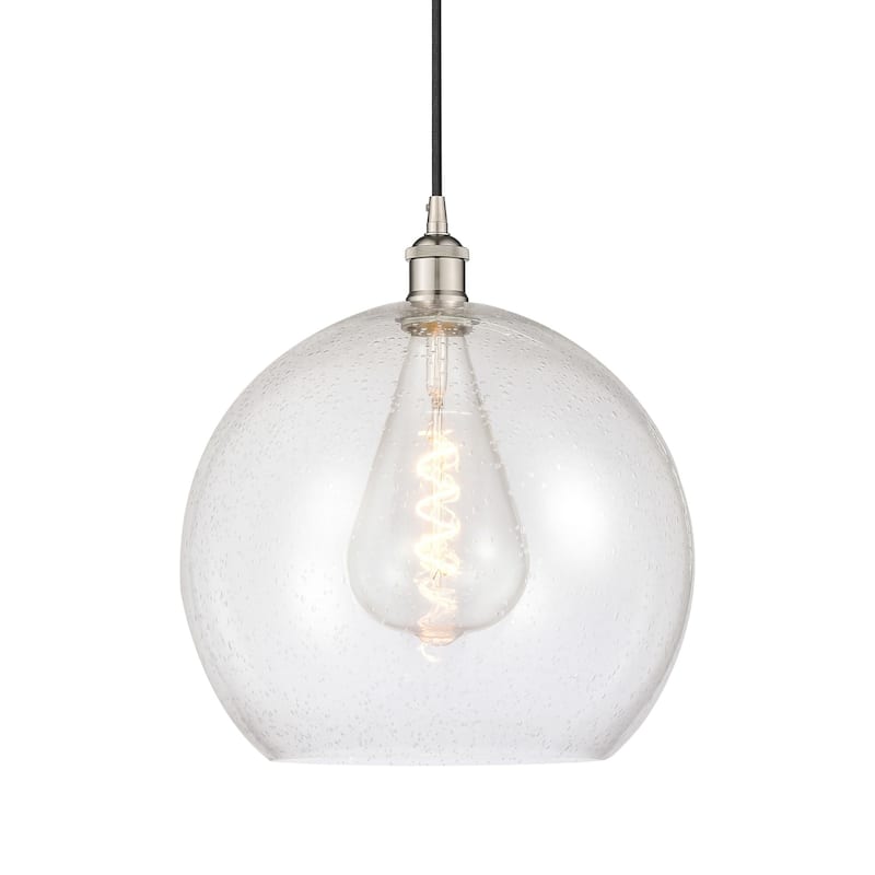 Innovations Lighting 616-1P-17-14 Athens Pendant Athens 14" Wide - Polished Nickel / Seedy