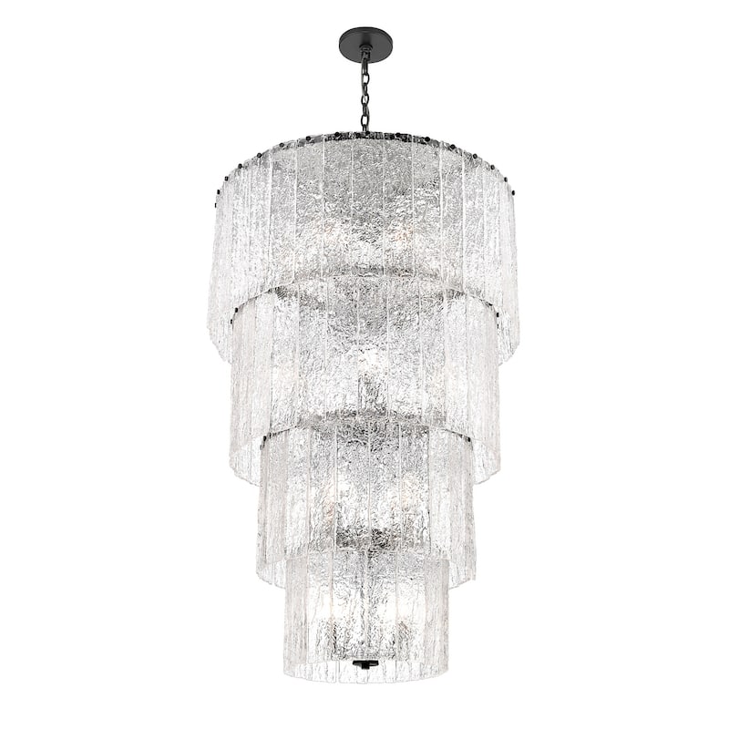 Z-Lite 1943-48 Glacier 18 Light 31" Wide Waterfall Chandelier