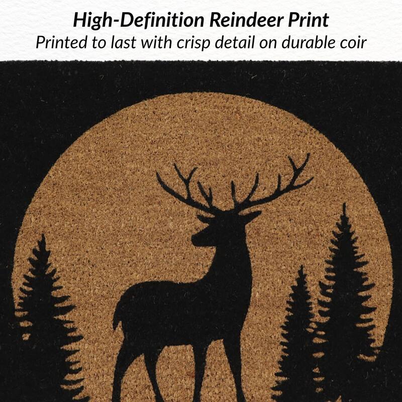 Reindeer Coir Doormat 30x18 Inches