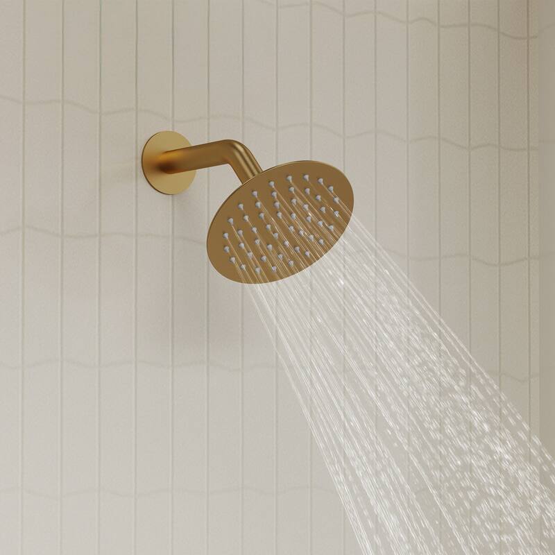 Single-Function Shower Faucet Stainless Steel Rain Shower Head with Pressure-Balanced Valve