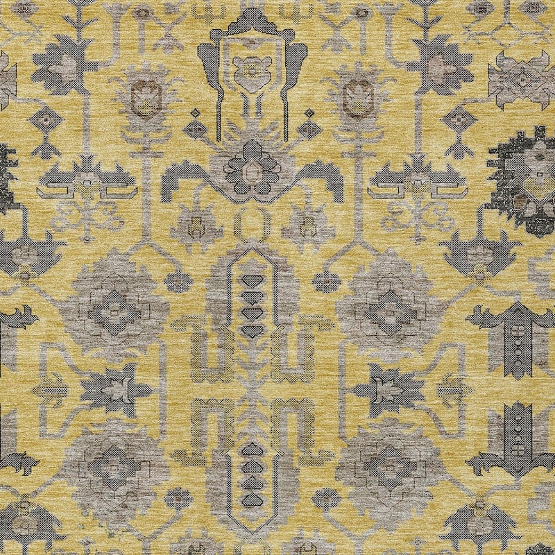 HomeRoots Oriental Traditional Rectangle Outdoor Rug