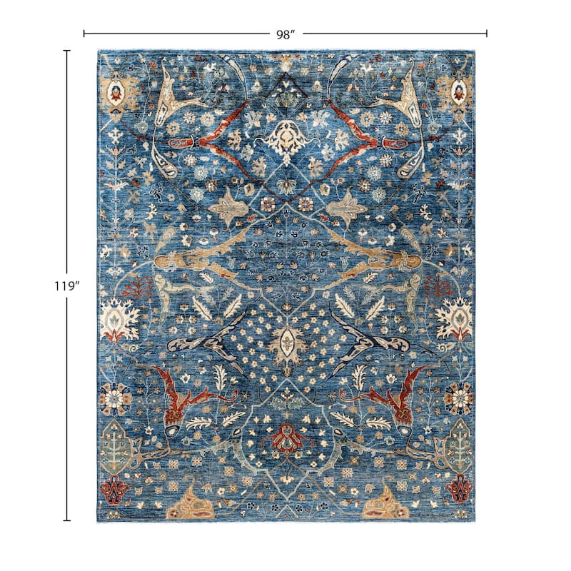 Serapi One-of-a-Kind Hand-Knotted Area Rug - Blue - 8' 2" x 9' 11"