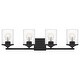 preview thumbnail 17 of 22, Quoizel Abner Steel 4-light Bath Light Matte Black