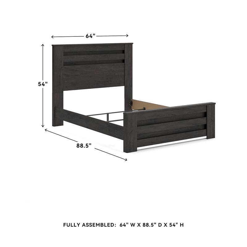 Brinxton Black Panel Bed