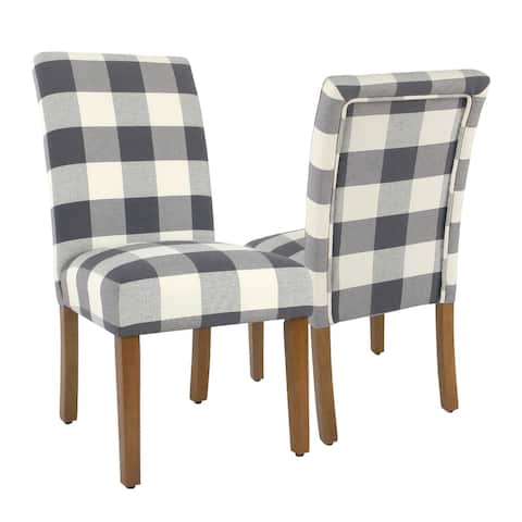 HomePop Parsons Dining Chair - Blue Plaid (set of 2)