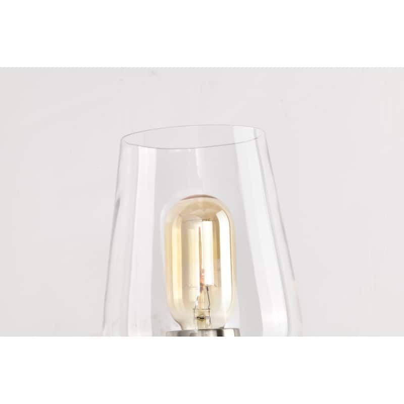 Brushed Nickel 1-Light Indoor Wall Sconce with Clear Glass Shade - Brushed Nickel