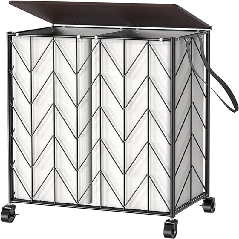 Laundry Basket with Wheels - 22"L x 12.9"W x 26.4"H