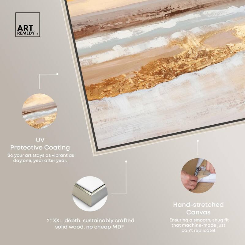 Rose Gold Coast Canvas by Art Remedy