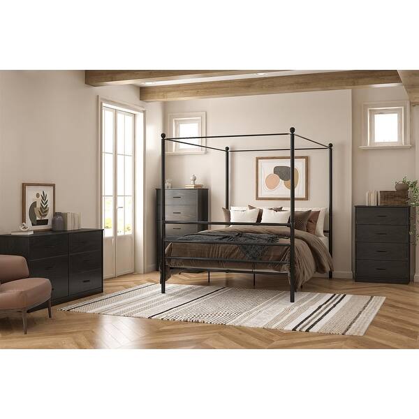 mainstays classic 5 drawer dresser black oak finish Mainstays Classic 5 Drawer Dresser, Black Oak