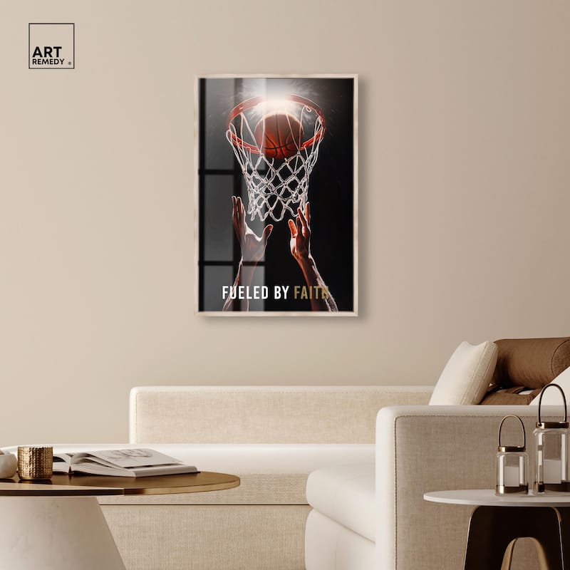 Fueled by Faith Basketball Shadowbox by Art Remedy