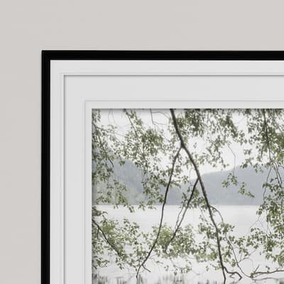 Lake Crescent Rainy Day-Premium Framed Print