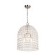 preview thumbnail 52 of 53, Vintage Glam Crystal Bird Cage Lantern Chandelier - Distressed Brass