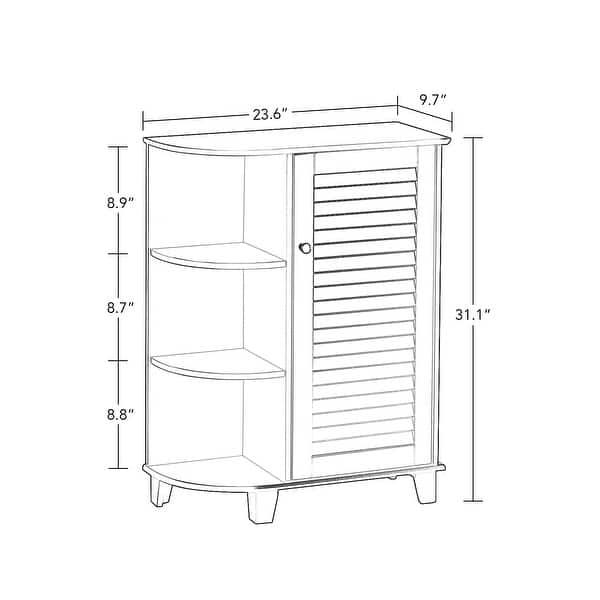 Ellsworth Collection Floor with Side Shelves White Bed