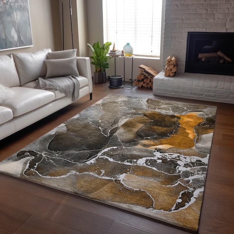 Premium Washable Super Soft Abstract Contemporary Mayfield Rug