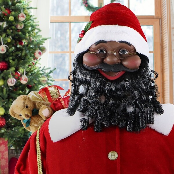 Fraser Hill Farm 58-In. African American Dancing Santa with