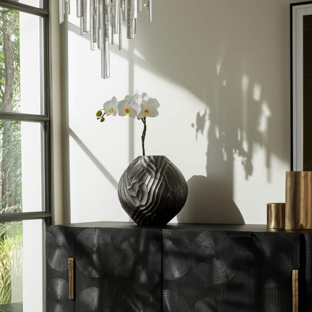 Sagebrook Home Contemporary Hammered Metal Vase