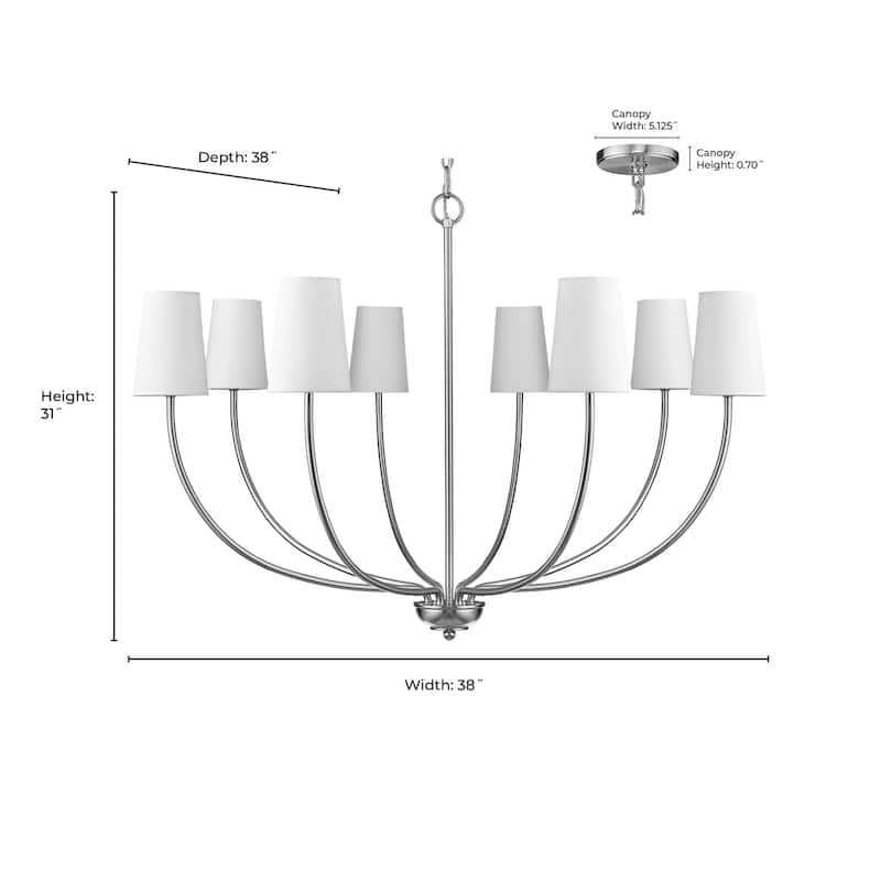 Millennium Lighting 29908 Kandor 8 Light 38" Wide Chandelier