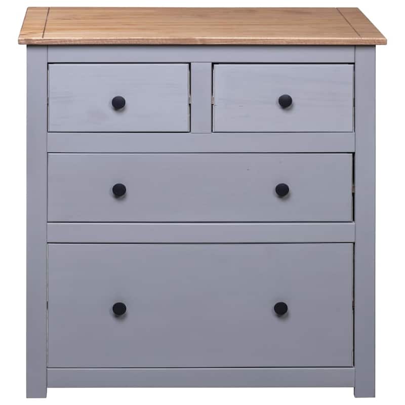 vidaXL Sideboard Drawer Cupboard for Bedroom Storage Cabinet Pine Panama Range - 31.5" x 15.7" x 32.7"