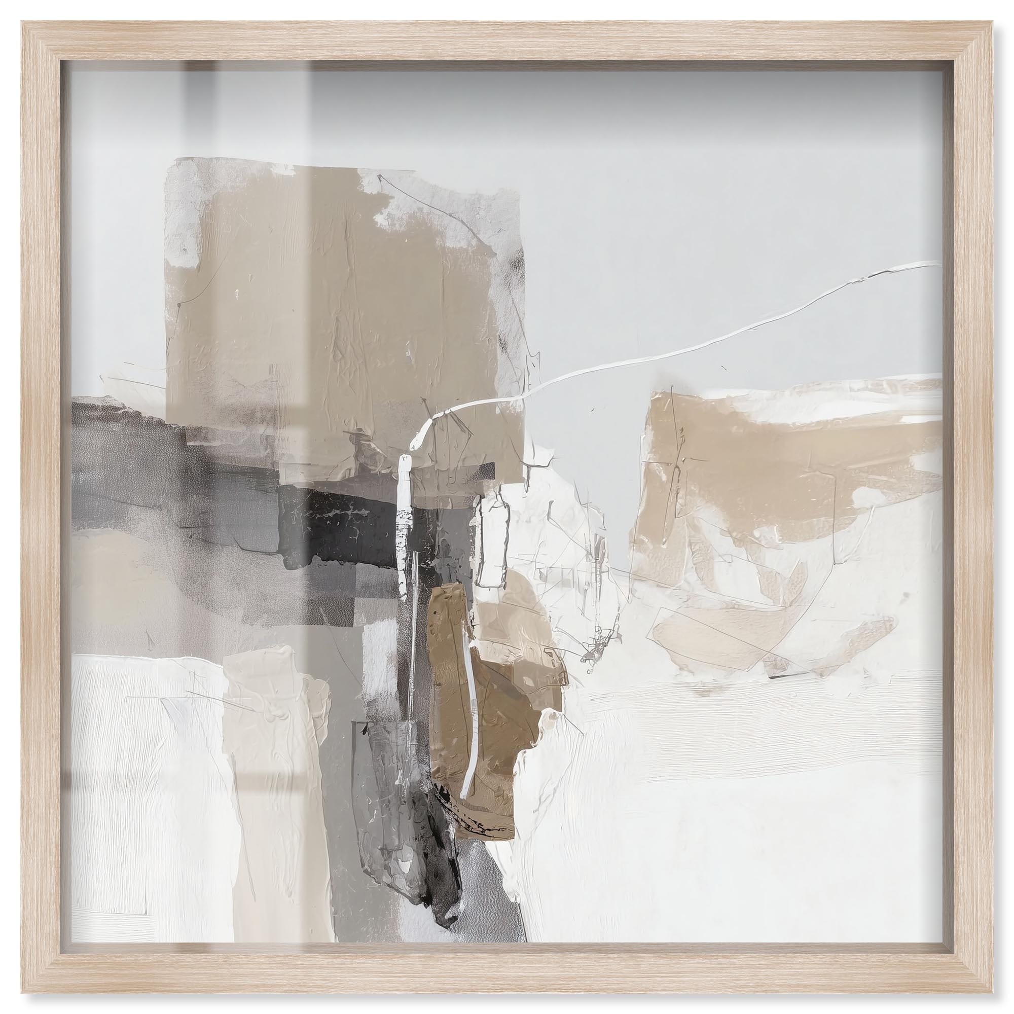 Linear Impressions I Minimalist Wall Art Shadowbox Print by Art Remedy