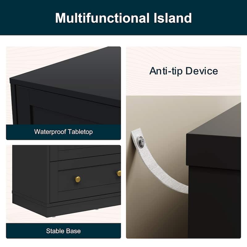 Modern Night Stand with 3 Drawers