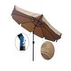 preview thumbnail 14 of 19, 10 ft Patio Umbrella Market Round Umbrella Outdoor Garden Umbrellas with Crank and Push Button Tilt