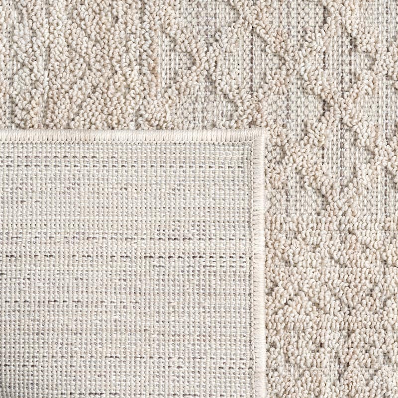 Sevita Bordered PET Yarn Indoor/Outdoor Area Rug