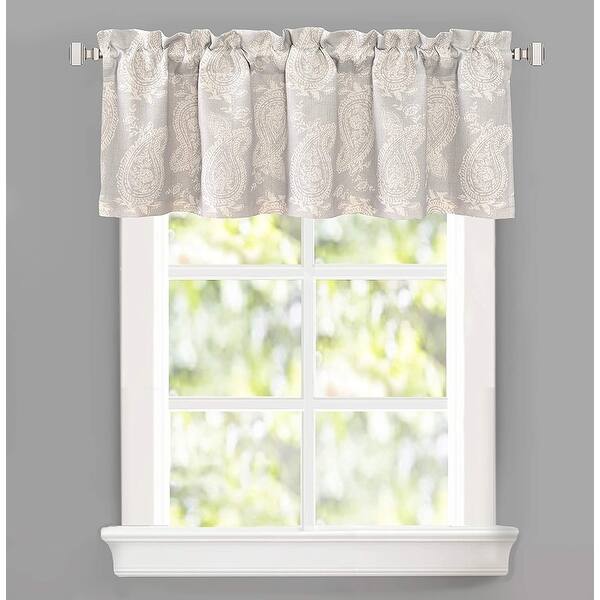 Block print shaped valance