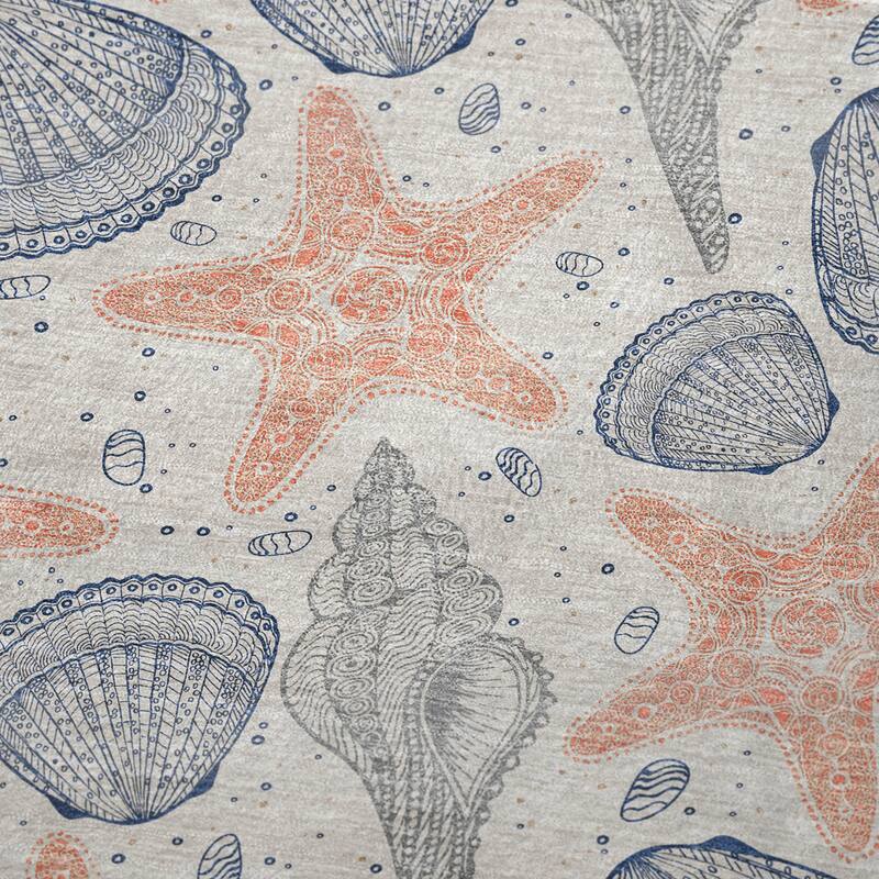 Premium Machine Washable ASB183 Coastal Starfish Sherpa Throw Blanket