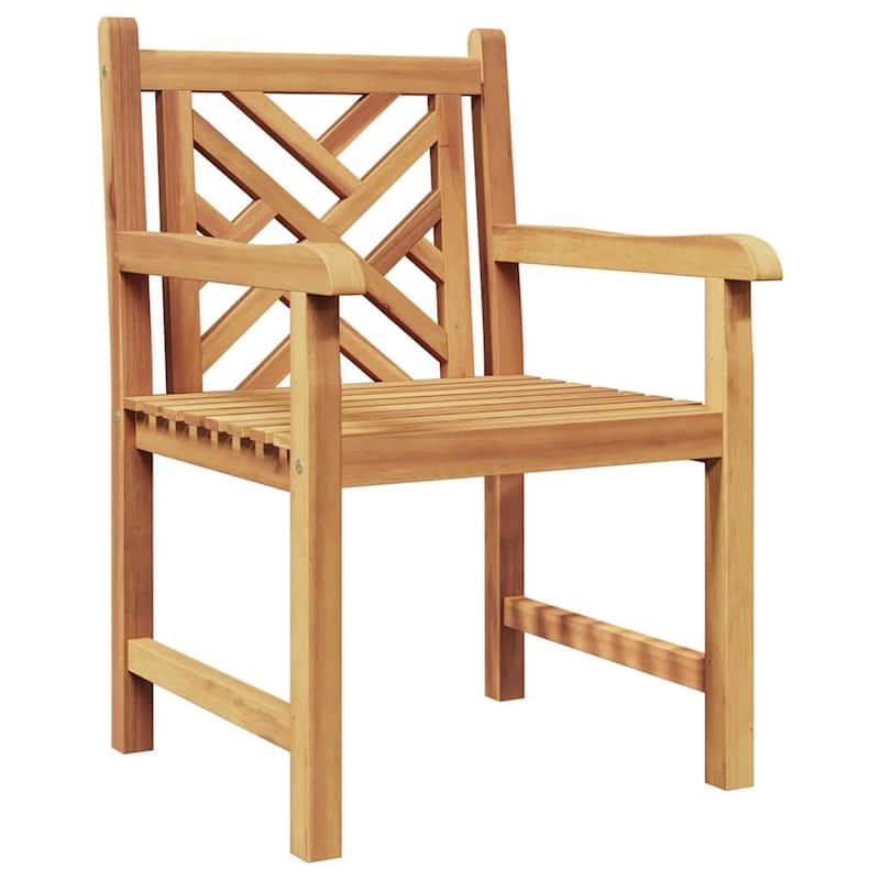 vidaXL Garden Chairs 2 pcs Brown 58 x 60 x 90 cm Solid teak wood - 58 x 60 x 90 cm