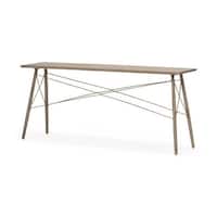 Medium Brown Wooden Console Table With 4 Angular Legs Medium Brown Wooden Console Table With 4 Angular Legs