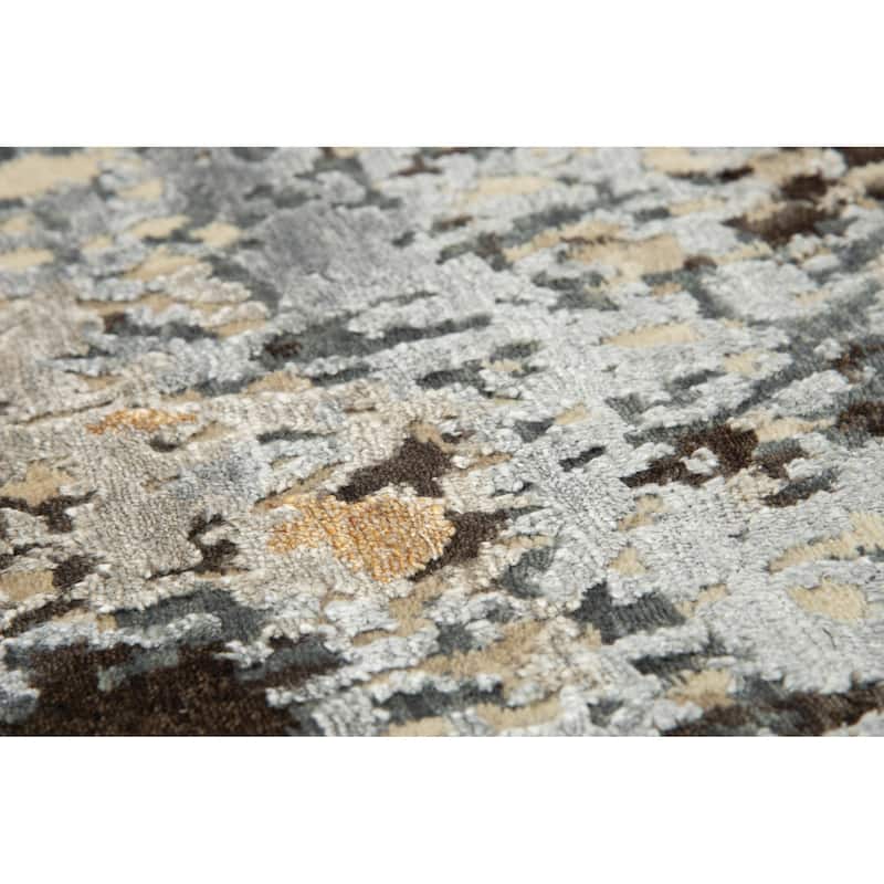 Alora Decor Noble Abstract Hand-knotted Wool Blend Rug