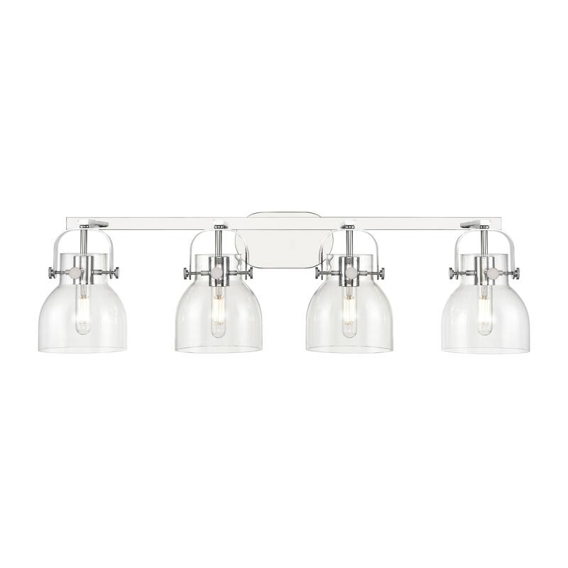 Innovations Lighting Pilaster II Bell - 4 Light 6" Wall-Mounted Bath Vanity Light