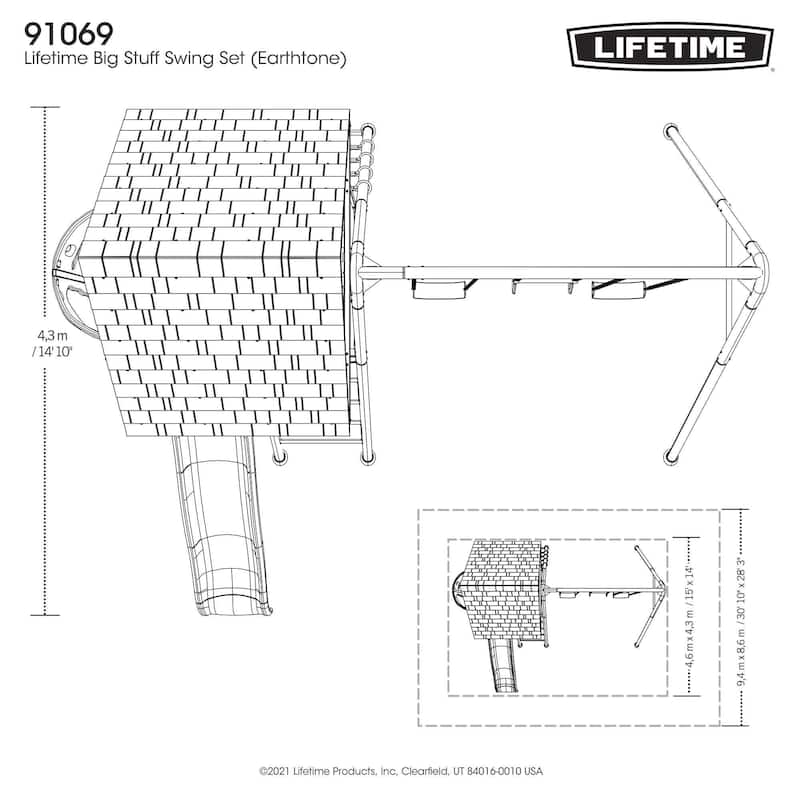 Lifetime Big Stuff Swing Set (Earthtone)
