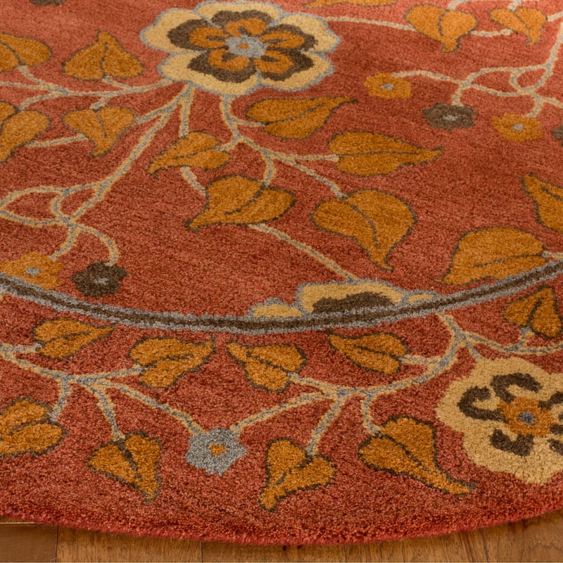 SAFAVIEH Handmade Heritage Quatrefoil Traditional Oriental Wool Rug