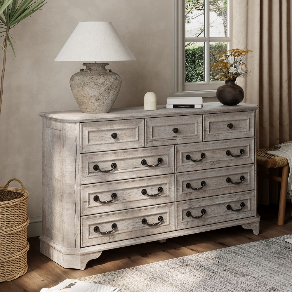 Farmhouse Drawers Dresser, Wood Chest of Drawers, Dressers Organizer