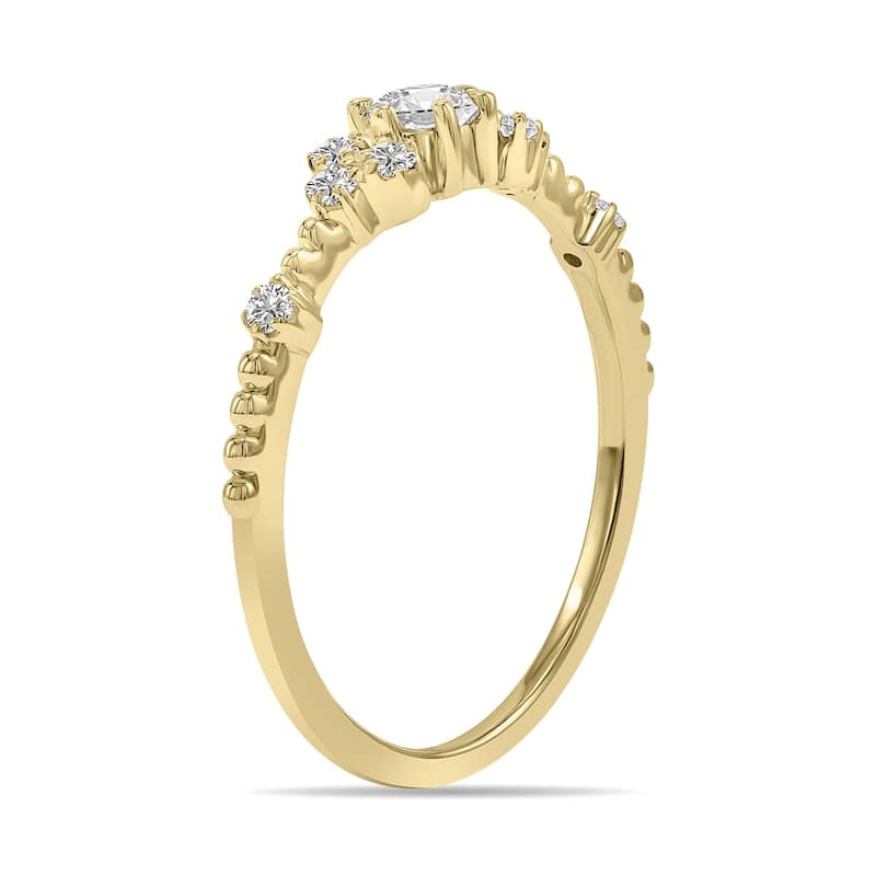 Marquee 1/3 CTW Lab Grown Diamond Ring in 10K Yellow Gold (F-G Color, VS1- VS2 Clarity)