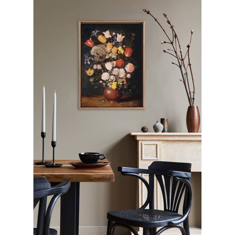 Sylvie Beaded Flowers in Vase Canvas by Art Institute of Chicago