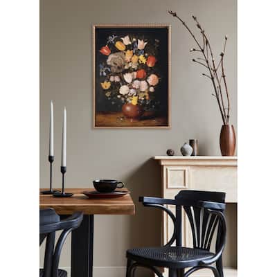 Sylvie Beaded Flowers in Vase Canvas by Art Institute of Chicago