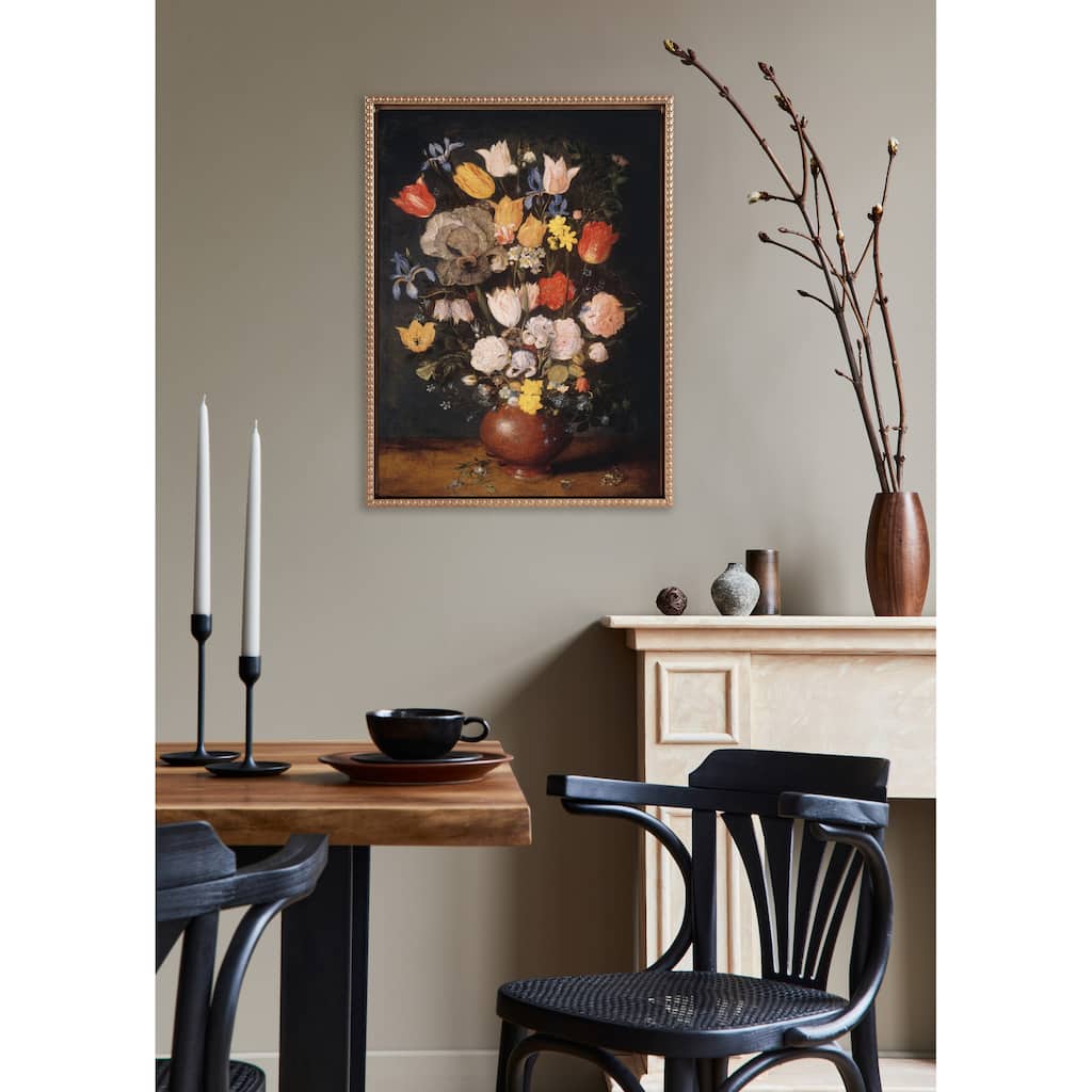 Sylvie Beaded Flowers in Vase Canvas by Art Institute of Chicago