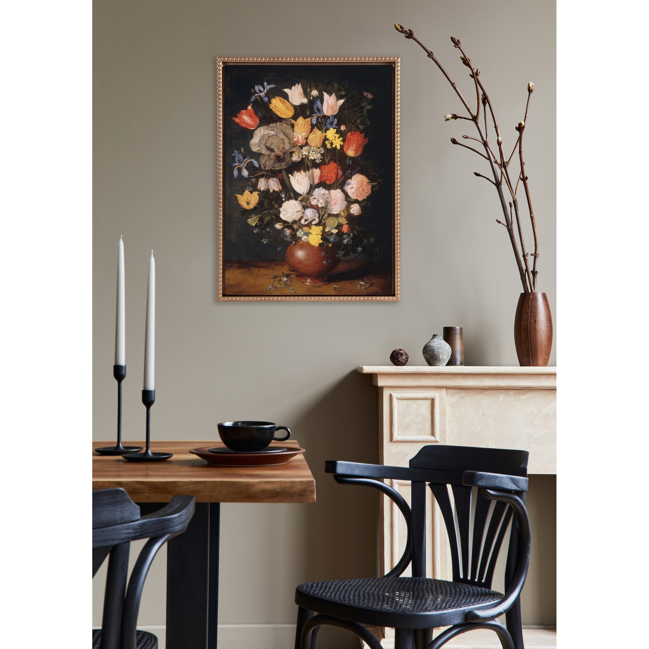 Sylvie Beaded Flowers in Vase Canvas by Art Institute of Chicago